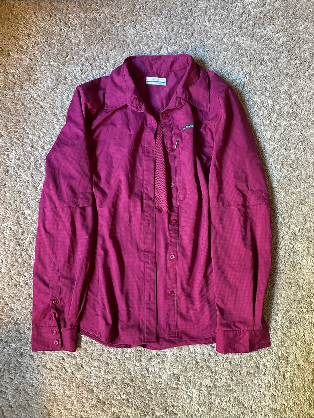 Women’s Size Small Columbia Women Purple Omni-Wick Silver Ridge 2.0 Shirt